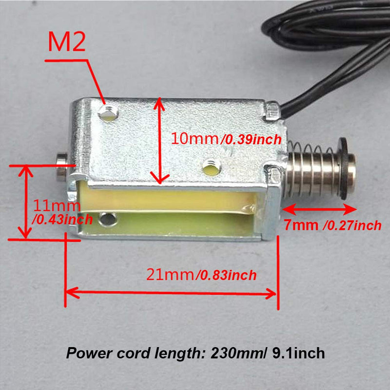 [Australia - AusPower] - 4pcs DC 12V Push-Pull Type Solenoid Mini Magnet Valve Linear Actuator 4mm Stroke Open Frame Solenoid Electromagnet 