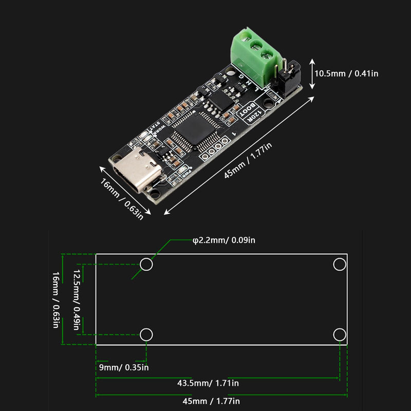 [Australia - AusPower] - CANable 2.0 Module, CAN Analyzer, USB to CAN Adapter USB CAN Analyzer Module Converter Adapter 