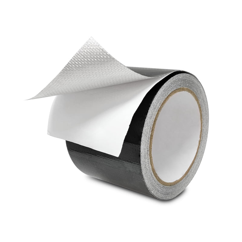 Black Heavy Duty Fabric Repair Tape,Waterproof Tent Repair Tape for Fabric, Awning, RV Roof, Underbelly, Tarp, Tent,UVproof,Multipurpose Leather Patch Repair Kit,3 Inch x 20 FT,1 Roll Upgrade 3"×20FT Black