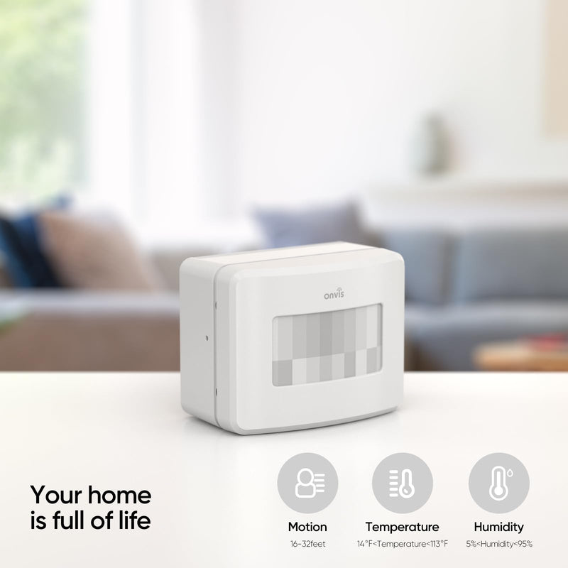 [Australia - AusPower] - Smart Motion Sensor, Wireless Hygrometer, Thermometer, Works with Apple HomeKit, Smart Home Automation, PIR Motion Detector-Thread ((iOs 17.4 and above is Required) white 
