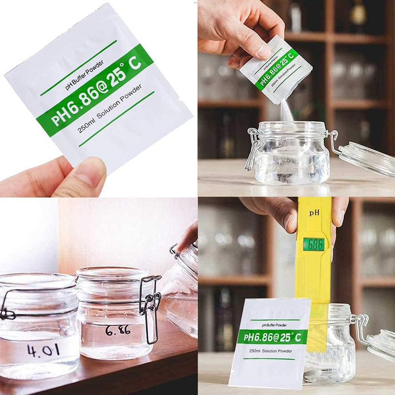 [Australia - AusPower] - Nynelly 15 Pack pH Meter Buffer Solution Powder pH 6.86, 4.01, 9.18 for Precise Calibrate pH Meter, pH Calibration Powder Solution, pH Tester Calibration Powder Packets 15pcs 