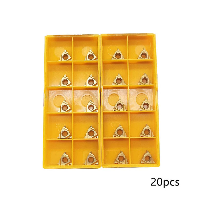 [Australia - AusPower] - Lathe Threading Inserts 11ER AG60 + 11IR AG60 Carbide Inserts for External Thread/Internal Thread Turning Tool Holders for for Stainless Steel and Iron,20pcs… 11ER/11IR 