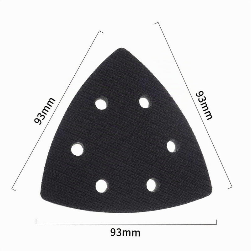 4 Pieces Soft Surface with Hook 93mm 6 Triangle Holes Sanding Buckle Sponge Pad for Grinder Shockproof Noise Reduction