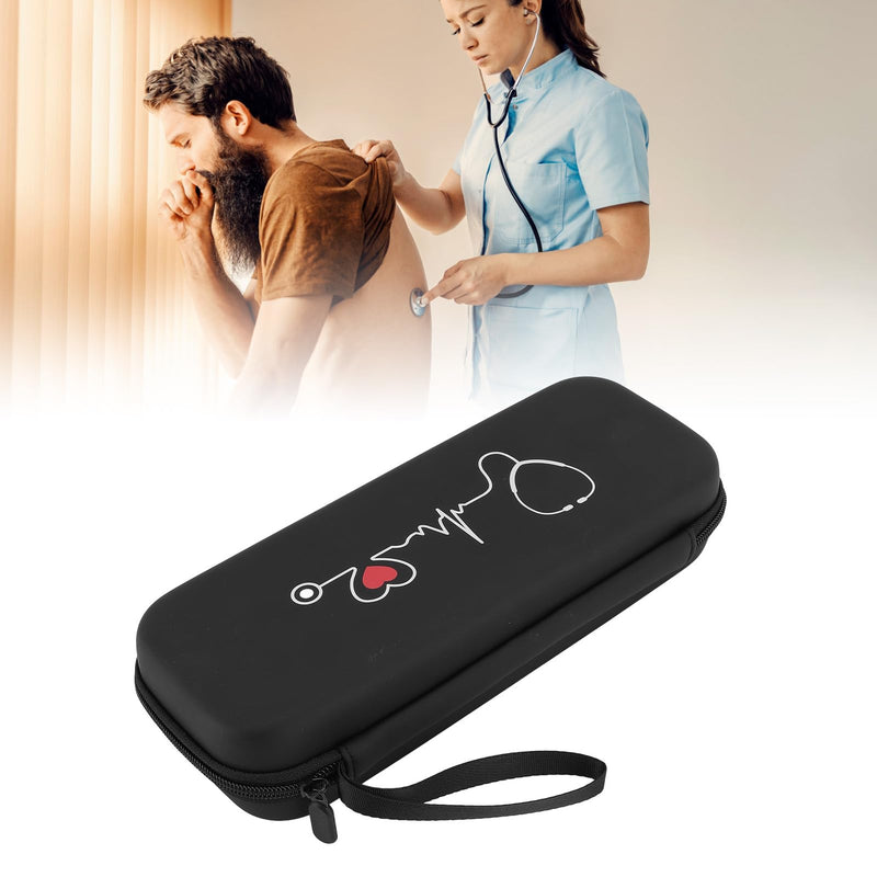 [Australia - AusPower] - Stethoscope Hard Carrying Case, Portable and Convenient, Reliable Hard Case for Stethoscopes with Wide Compatibility, Black Color, for Classic III Lightweight II S.E 