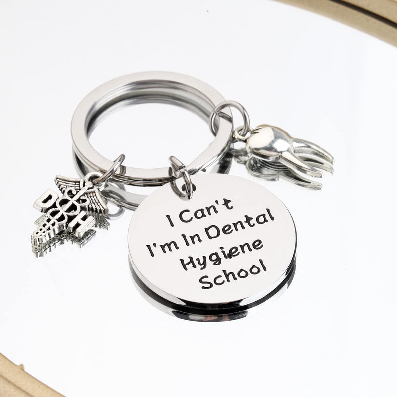 [Australia - AusPower] - TGBJE Dental Hygienist Gift I Can’t I’m In Dental Hygiene School Keychain DH Gift Dentist Student Gift Graduation Gift For DH Dh School Kc 