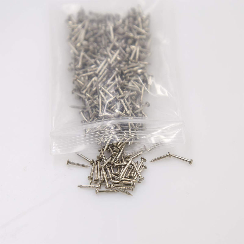 [Australia - AusPower] - newlng 500PCS Small Nail Round Head Tiny Nails String Art Nails Hand-Made Hardware Accessories Fasteners Mini Nails 1 X 10mm/0.04"X0.4"(DXL) Silver 