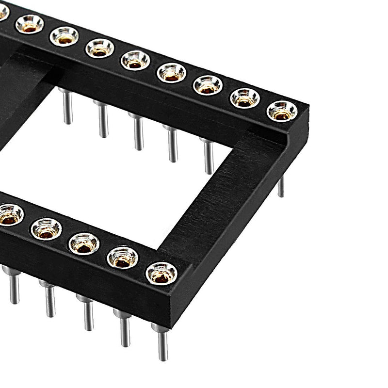 [Australia - AusPower] - uxcell 17pcs DIP IC Chip Socket Adaptor Round 28 Pin 2.54mm Pitch Dual Row 15.24mm Row Pitch 