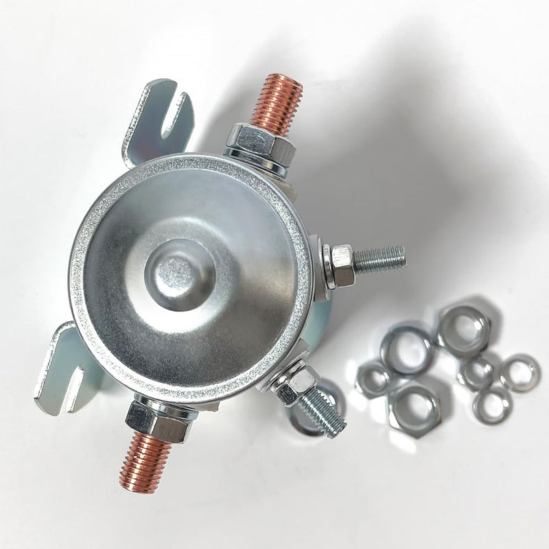 24059 12V Continuous Duty SPST Solenoid - Heavy Duty Insulated Starter Relay for Automotive, Marine & Industrial Applications