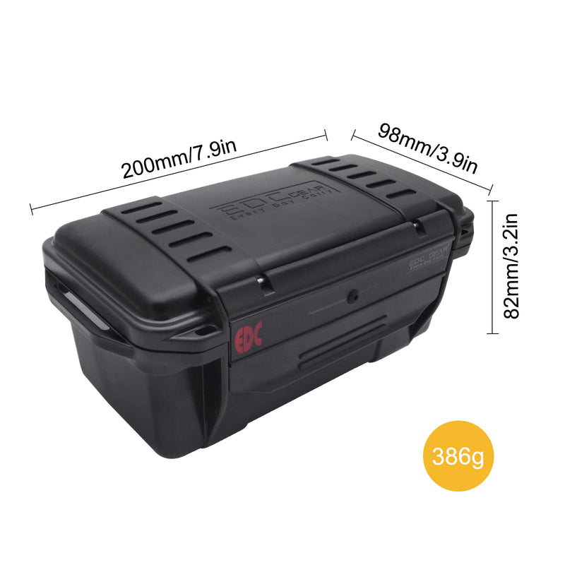SEIWEI Outdoor Sealed Waterproof Safety Case Plastic Tool Dry Storage Box For Electronic Equipment Camping Outdoor Tool - Professional Waterproof Box(C), Black (MMZ-HA5272C-RT) C