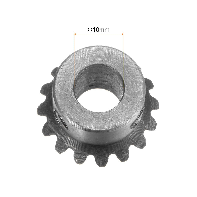 [Australia - AusPower] - HARFINGTON 2pcs Bevel Gear 1M 16 Teeth 10mm Shaft Hole 1:1 Tapered Bevel Pinion Gear 45# Steel 1.5 Module 90 Degree Steering Gear, for Hardware Mechanical Rotation 