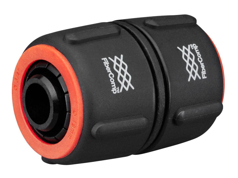 Fiskars Hose repairer, diameter 19 mm (3/4 inch), with color coding system, universal size, FiberComp, 30 g, black/red, 1054785 | Universal size, FiberComp, 30 g, black/red, 1054785 Diameter 19 mm (3/4 inch) Fibercomp