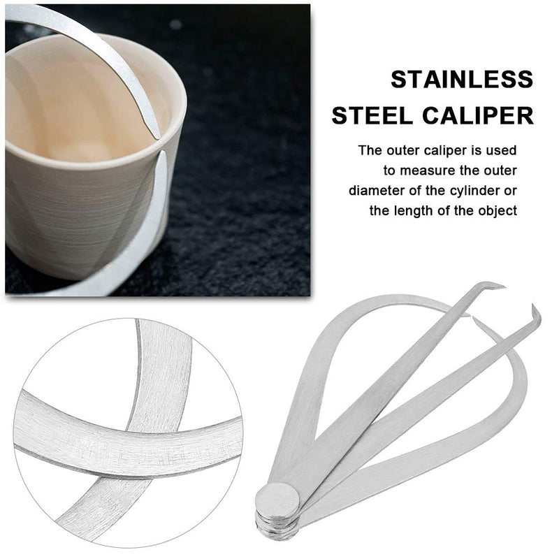 [Australia - AusPower] - Calipers Outside and Inner Button Set, Calipers Measuring Tool, 2 Pieces 6 Inch Machine Stainless Steel Connection Outside Inner Caliper Measuring Tool Set 