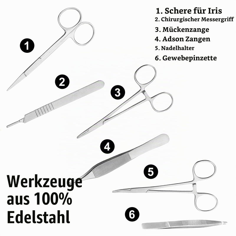 Surgical Suture Kit with Realistic Pad, Wound Suture Video Course, Suture Material Surgery, Wound Suture Exercise Kit, Suture Practice Kit, for Emergency Training and Medical Training
