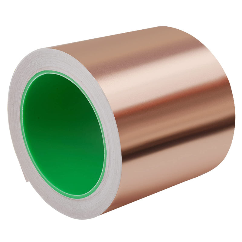 Copper Foil Tape (4inch X 66 FT) with Dual Conductive Adhesive Copper Tape for Guitar, Electrical Repairs, Arts & Crafts, Stained Glass, Paper Circuits, Soldering, Grounding, Home Decor 4" X 792"