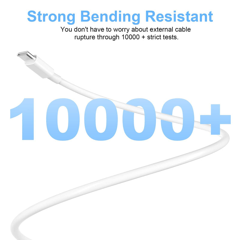 [Australia - AusPower] - USB C to USB C Charging Cable for Apple 2Pack 10ft,Long Type C to C Fast Charger Cord,for iPhone 15/15 Pro/15 Plus/15 Pro Max, for MacBook Pro/2019/18/17/16, for IPad Air 4/5/Mini 6/Pro 12.9/11 60W 2Pack 10ft 60W-White 