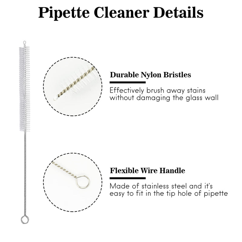 [Australia - AusPower] - 3Pcs Glass Pipettes Dropper, 10ml Graduated Liquid Dropper with Rubber Bulb and Cleaning Brush, Transfer Pipettes for Essential Oil 