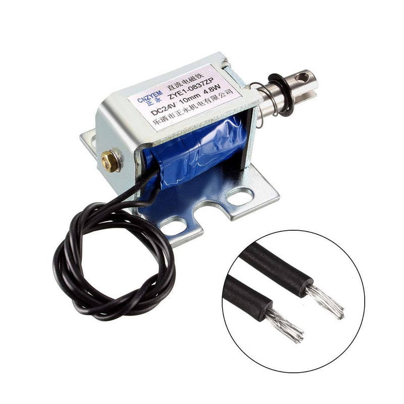[Australia - AusPower] - uxcell DC Push Pull Type Solenoid Electromagnet, DC24V 4.8W 40g 10mm, Open Frame Type, Linear Motion 
