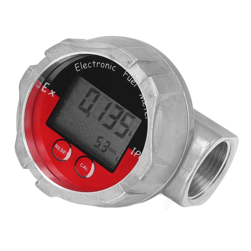 Ubric 1 Inch Stainless Steel Flow Meter Electronic Digital Flow Meter Stainless Steel Liquid Water Petrol Kerosene Oil