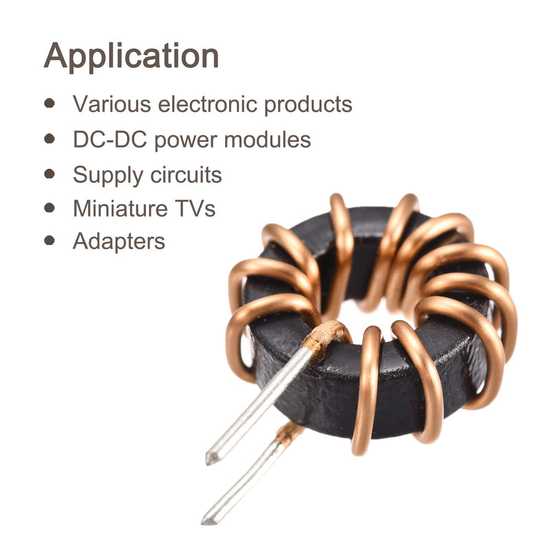 [Australia - AusPower] - MECCANIXITY Toroid Inductance Copper Coil Vertical Inductor 10uH 10A for DIY Circuit Board Pack of 5 
