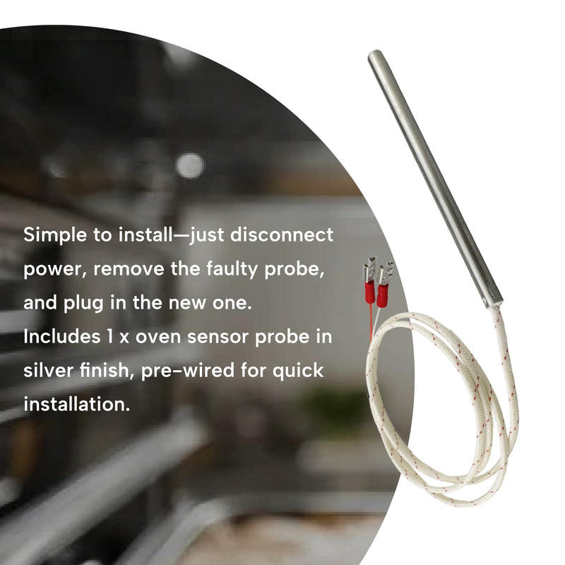 [Australia - AusPower] - 353589-1 Oven Temperature Sensor Probe Replacement for Commercial Electric Ovens Fit for Vulcan Hart Ranges Models Temp Sensor Part Replace 44-1235 00-353589-00001 VH353589-1 