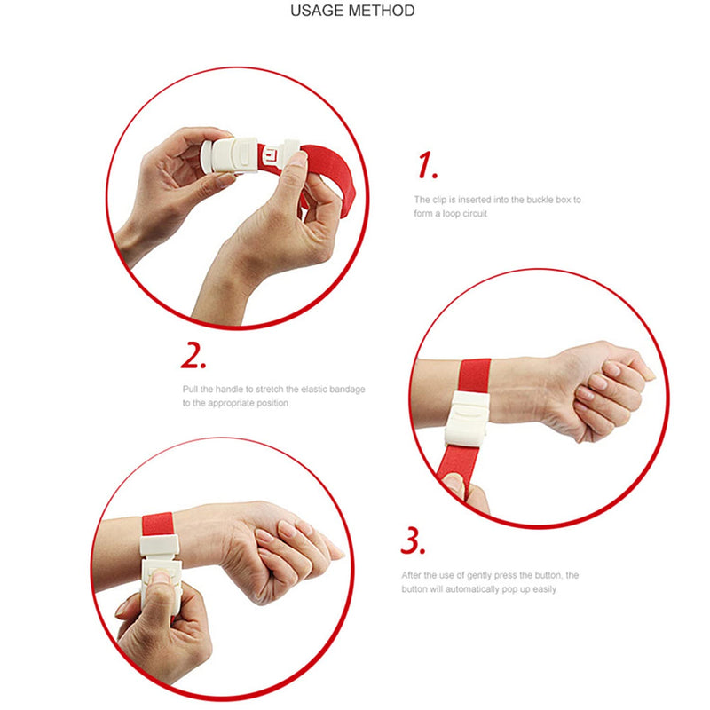 [Australia - AusPower] - 6-Pack Tourniquet Elastic First Aid Quick Release Medical Sport Emergency Tourniquet Buckle Band (6) 6 