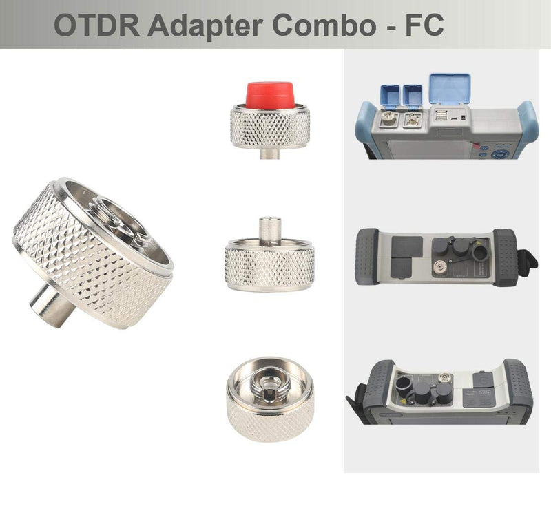 [Australia - AusPower] - OTDR Adapter FC SC ST LC Connector Fiber Optic Adaptors for OTDR Tester (Adapter Combo) Adapter Combo 