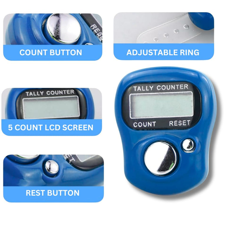 [Australia - AusPower] - DuaProducts 13 Pack Electronic Finger Counter, Mini LCD Digital Display Tally Counter 5-Digit Number Count Clicker, Counters Clickers for Knitting, Crochet, Coaching, Lap, Golf, Toddler & Fidget 