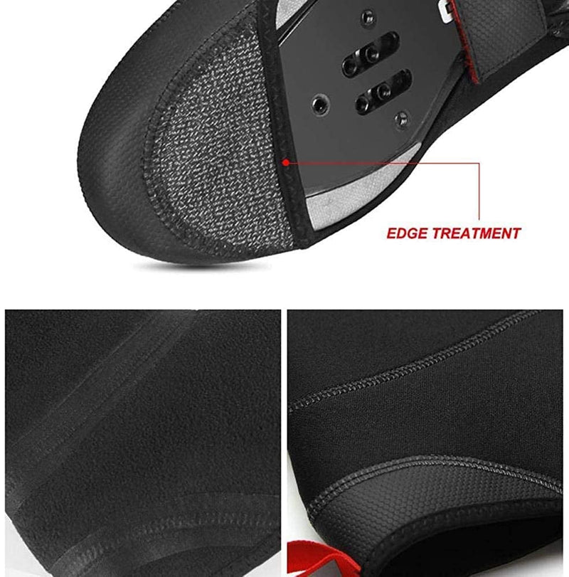 GIYO Cycling Shoes Covers, S-XXXL Neoprene Waterproof and WinterProof Bike Cycling Overshoes for Men Women Road Mountain Bike Booties… Large Black