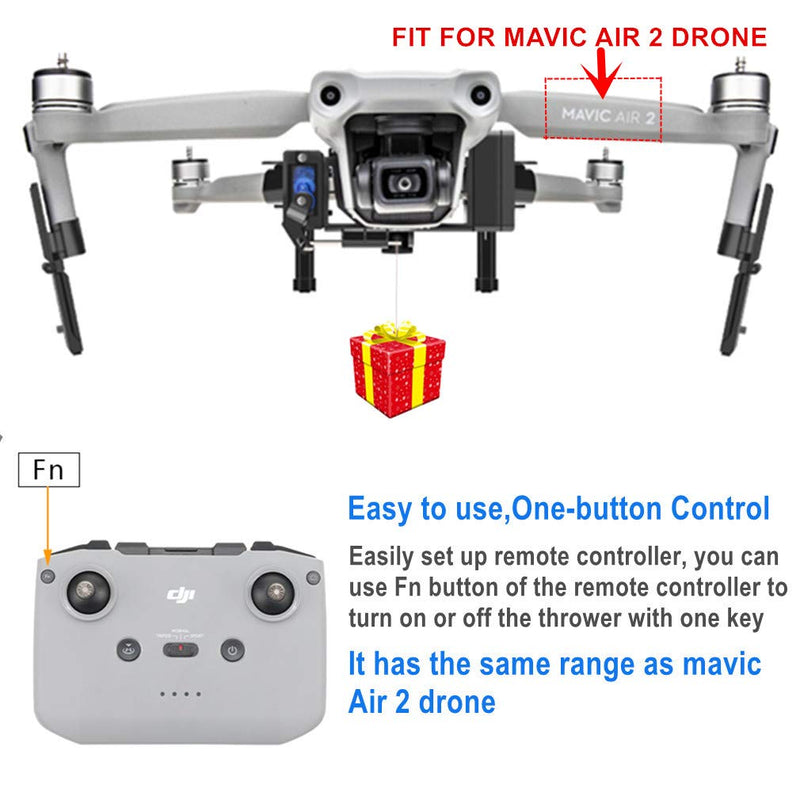 [Australia - AusPower] - Hanatora Payload Airdrop Release Drop Device for DJI Air 2S,Mavic Air 2 Drone,Clip Delivery Transport Dropper,Wedding Fishing Bait Search & Rescue Kit Accessories 