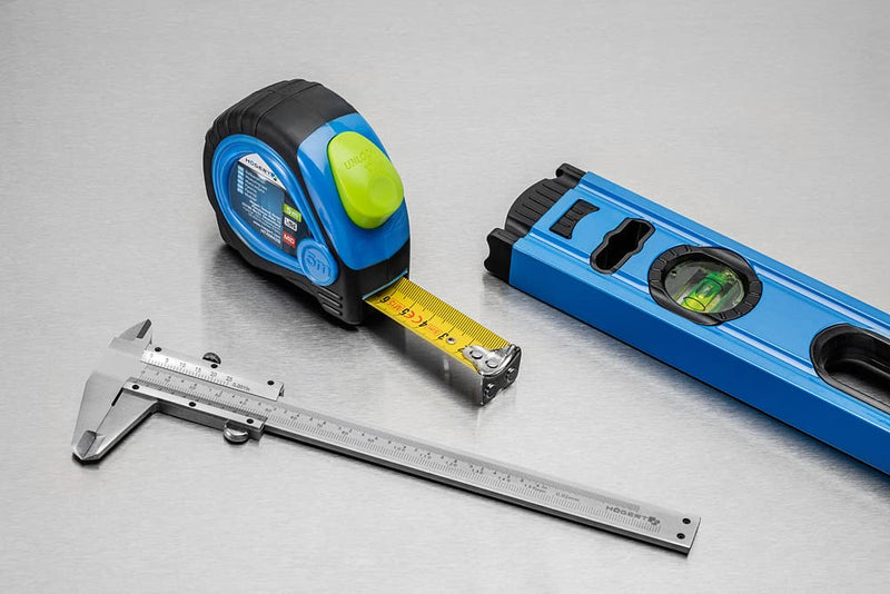 [Australia - AusPower] - Högert Technik - Wasserwaage 120 cm, Verfügt über 3 Libellen: 0 ° / 45 ° / 90 °, Wasserwaagen aus Aluminium, Stoßdämpfende Endkappen, Größe: 120×5.65×2.1 cm, HT4M012 Blue 