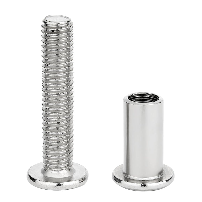 [Australia - AusPower] - 100 PCS Silver M8x40mm Binding Screws - Perfect for Outdoor Furniture Set Repairs, Heavy-Duty Bookshelf Makeovers & Playground Equipment Fixes 100 