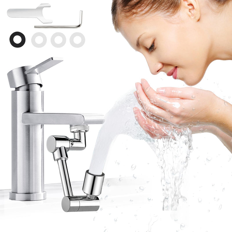 [Australia - AusPower] - LURNODY 1080 Degree Tap, Tap Extension, Universal 360° Rotating Tap, Suitable for Bathroom, Kitchen, Balcony - Tap Extension Attachment (Dual Mode Water Outlet) 