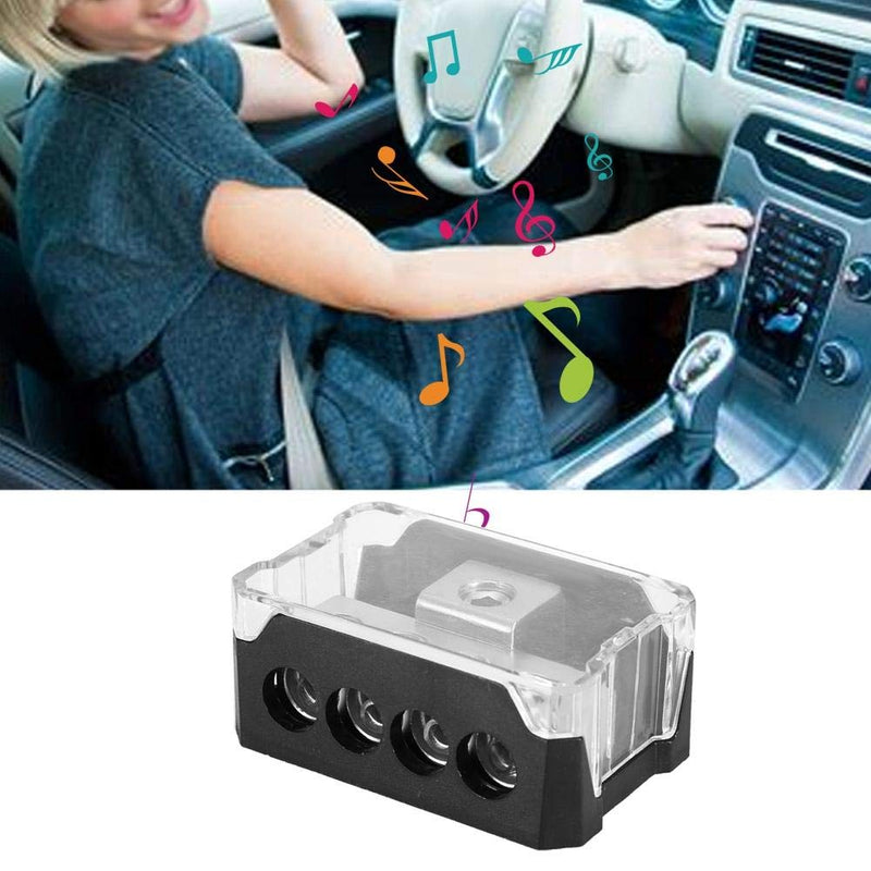 [Australia - AusPower] - Power Distribution Block, Audio 4 Way Power Supply Distribution Trolley 1 x 0GA In 4 x 4GA Out Block Splitter 