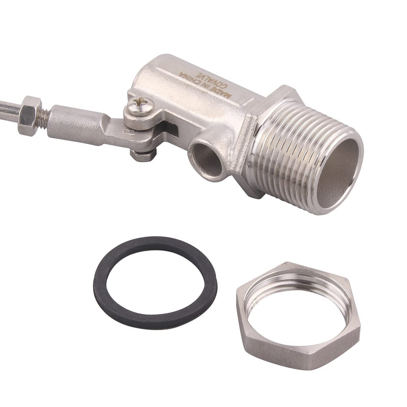 Stainless Steel Float Ball Valves - 3/4” NPT Male Thread Flow Control Float Sensor Valve Automatic Water Level Control Float For Tank Pond Water Tower 3/4" NPT