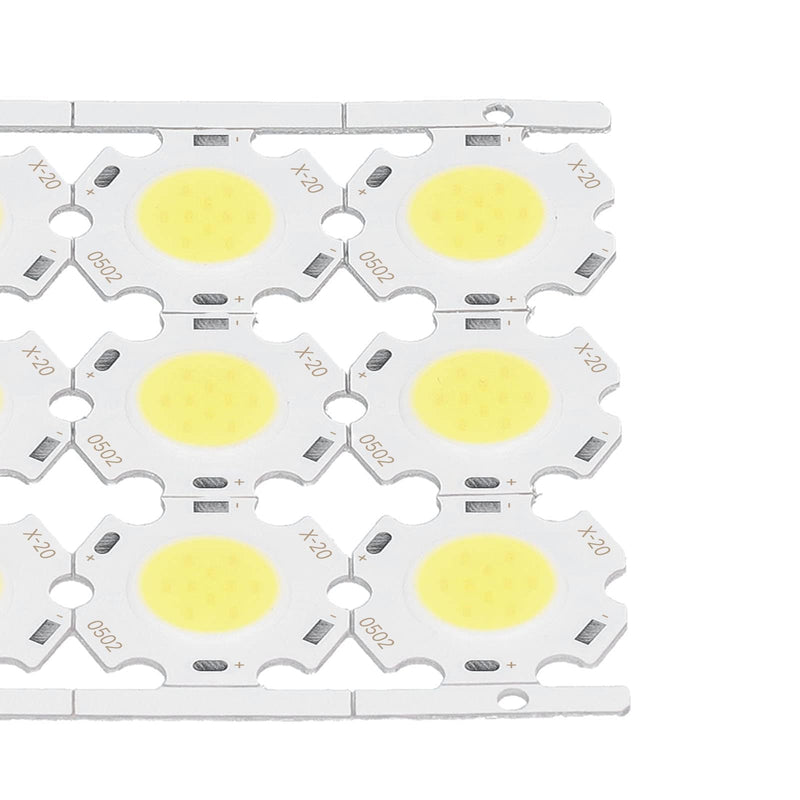 GAESHOW 12pcs LED Chips COB Light Emitter Component 5W 15-17V for DIY Spotlights Downlight Ceiling Light (White) White