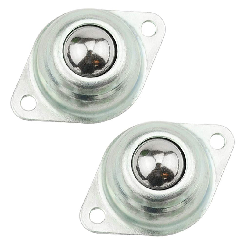 [Australia - AusPower] - Flange Mounted 5/8 Ball Transfer CY-15A Roller Bearing,Steel Bearing Table Conveyor Roller Ball, Two Hole Mounted, Load 44lbs(Pack of 4) 