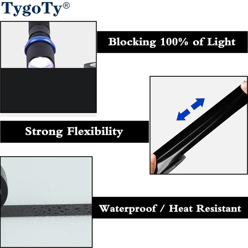 1.2 inch X 66 FT Blackout Tape, 100% Light Blocking, LED Cover Shading