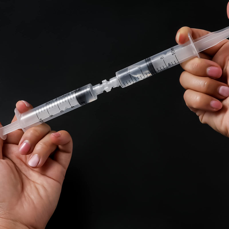 [Australia - AusPower] - 60pcs Syringe Adapter, Female Luer Lock Syringe Luer Lock Connector to Syringe Coupler Adapter Luer Lock Connector Kit 