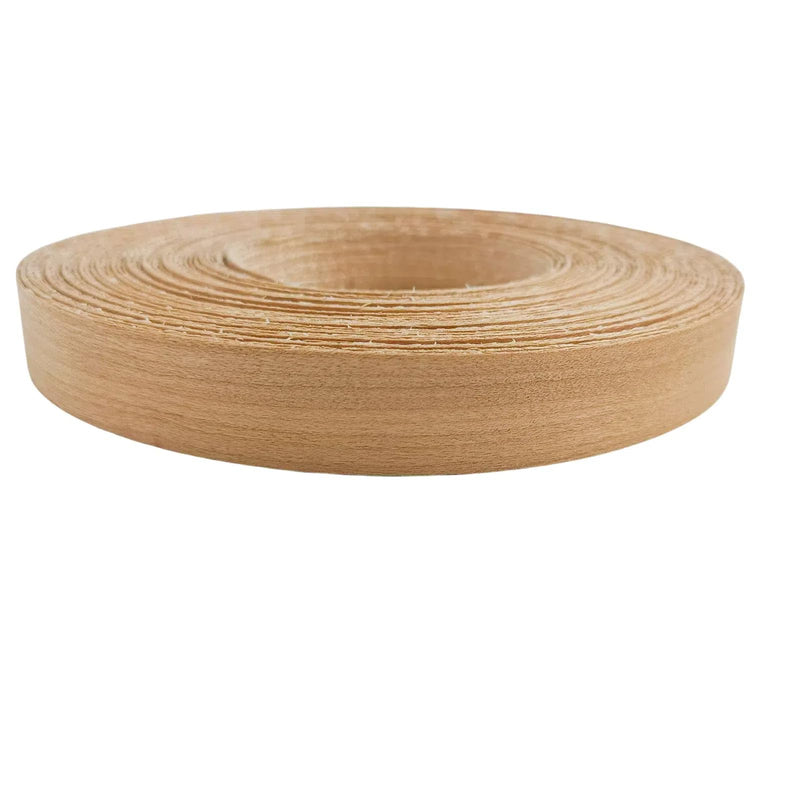 Cherry Wood Veneer Edge Banding Tape,7/8 inch ×50ft Iron On Wood Strips,Preglued Hot Melt Adhesive Edgebanding,Flexible Plywood Wood Edging for Furniture Restoration Work 1 7/8" x50'