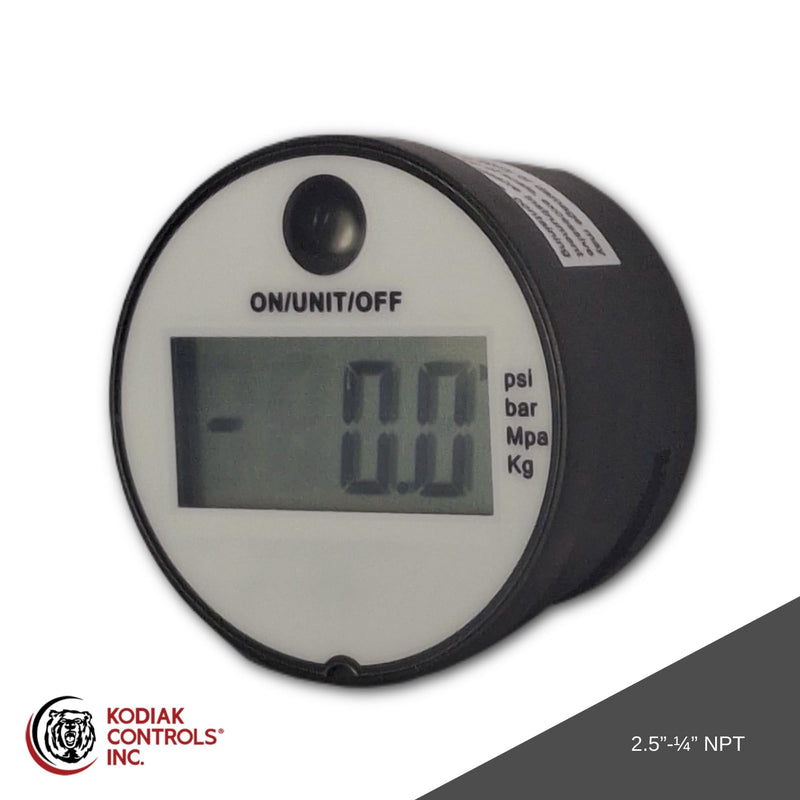 [Australia - AusPower] - KCDG158145 Digital Pressure Gauge 0-145PSI/0-10BAR, 1/8" NPT, Gas Only 
