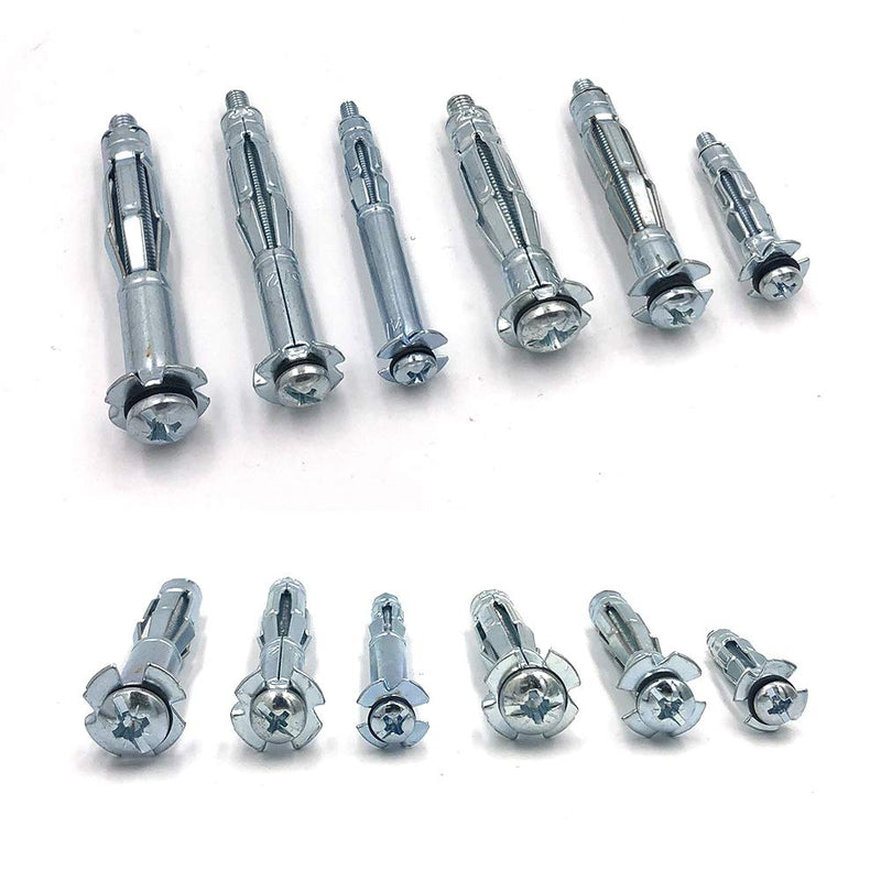 [Australia - AusPower] - ISPINNER 20pcs M4x32mm Zinc Plated Steel Molly Bolt Hollow Drive Wall Anchor Screws for Drywall, Plaster and Tile 