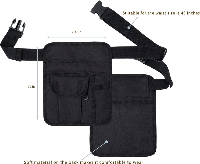 [Australia - AusPower] - Waitress Waist Bag - Server Aprons with Pockets and Adjustable Belt Check Book Holder - Ideal for Servers and Waitstaff in Busy Restaurant Environments 