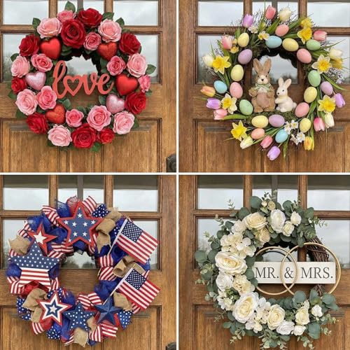12 Pack Wire Wreath Frames 8 12 16 Inch with Paddle Wire and Tool