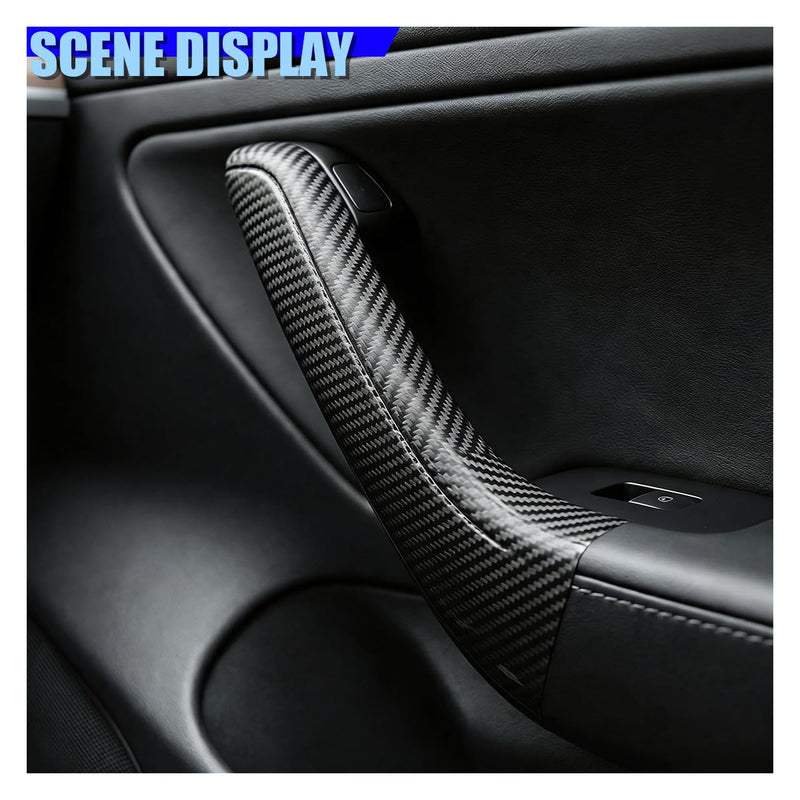 Car Carbon Fiber Vinyl Wrap, Waterproof 2"×16FT 3D High Gloss Car Window Door Trim Tape Roll, Air Release Auto Interior & Exterior Body Decal Decoration for Most Cars, Trucks, SUVs(5CM) 5CM