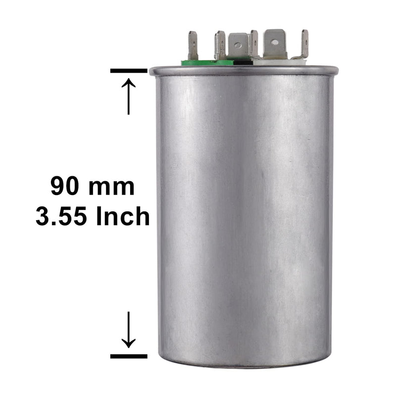 [Australia - AusPower] - BOJACK 40+5 uF 40/5 MFD ±6% 370V/440 VAC CBB65 Dual run circular start capacitor for AC motor run or fan start or condenser straight 