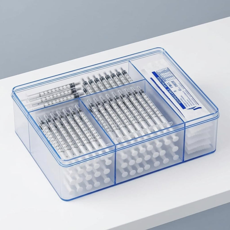 100 x 1 ml Colostrum Syringes without Needle - Sterile Disposable Syringes for Precise Dosage, Laboratory, Animal Feeding & Plant Care - Hygienic Individually Packed, Ideal for Colostrum Collecting