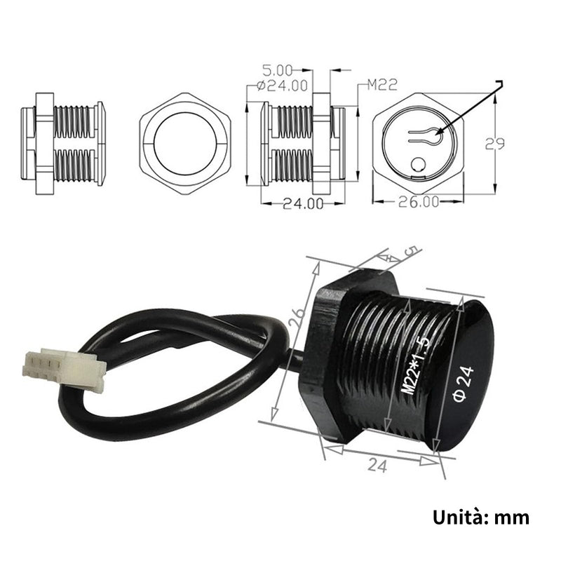 [Australia - AusPower] - Infrared Distance Sensor Intelligent Proximity Sensing Obstacle Avoidance Ultrasonic Module Diffuse Reflection Photoelectric Switch DC5-24V NPN 10mm to 4000mm 