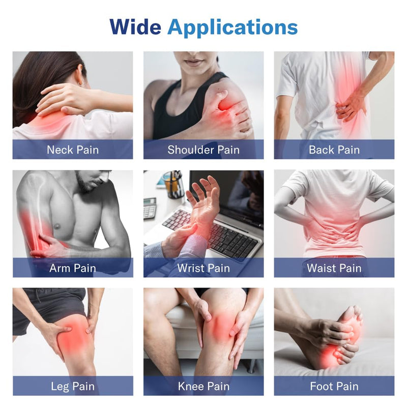 [Australia - AusPower] - Alcedo TENS Unit + EMS Combination Machine Muscle Stimulator for Pain Relief, Electric Rechargeable Pulse Massager with 41 Modes for Back/Neck Pain Therapy, HSA FSA Eligible 