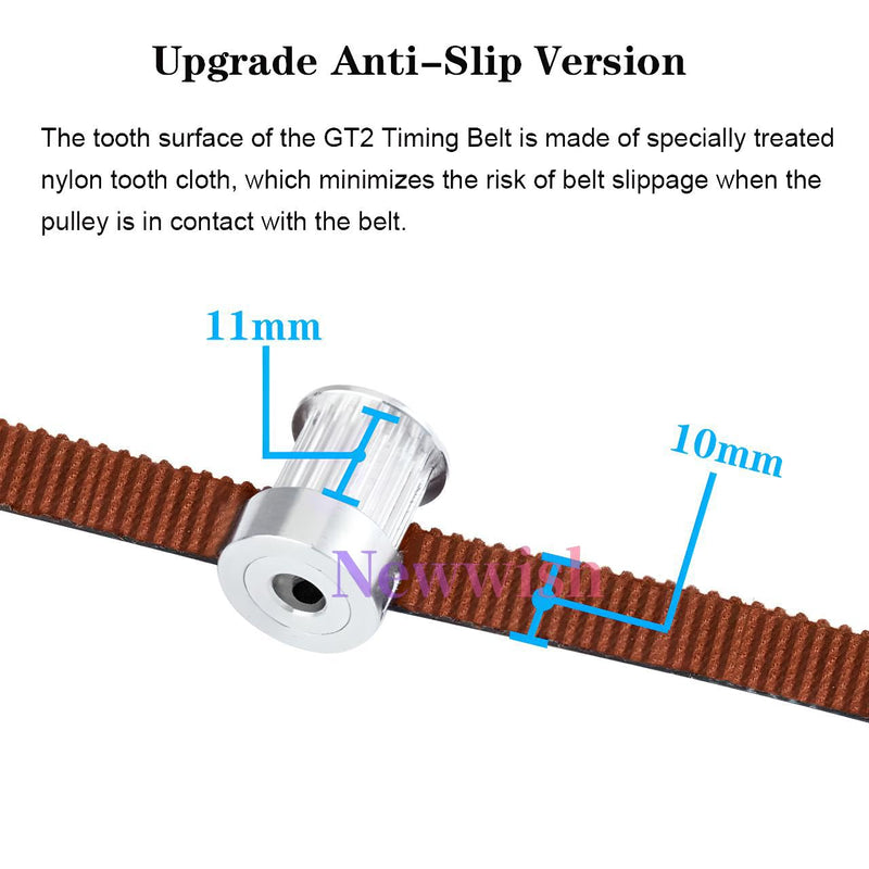 GT2 Timing Belt 10mm Width,Pitch 2mm,3D Printer Open GT2 Timing Belt 10mm,Upgrade Nylon Tooth Surface Non-Slip Version for 3D Printers,CNC.(10 Meters) 10M x 10mm