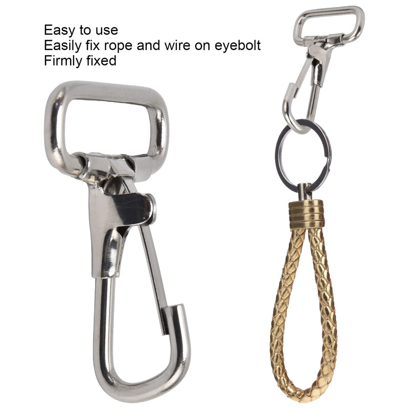 [Australia - AusPower] - Snap Hooks, 5Pcs Swivel Eye Snap Hooks, 304 Stainless Steel Swivel Eye Snap Hooks 29mm Diving Clips Spring Hooks for Bird Feeders, Pet, snap hooks 